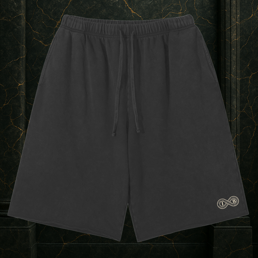 Infinity Brotherhood Shorts – 364 GSM Washed Black