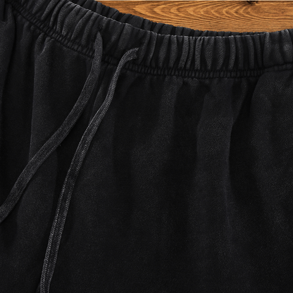 Infinity Brotherhood Shorts – 364 GSM Washed Black