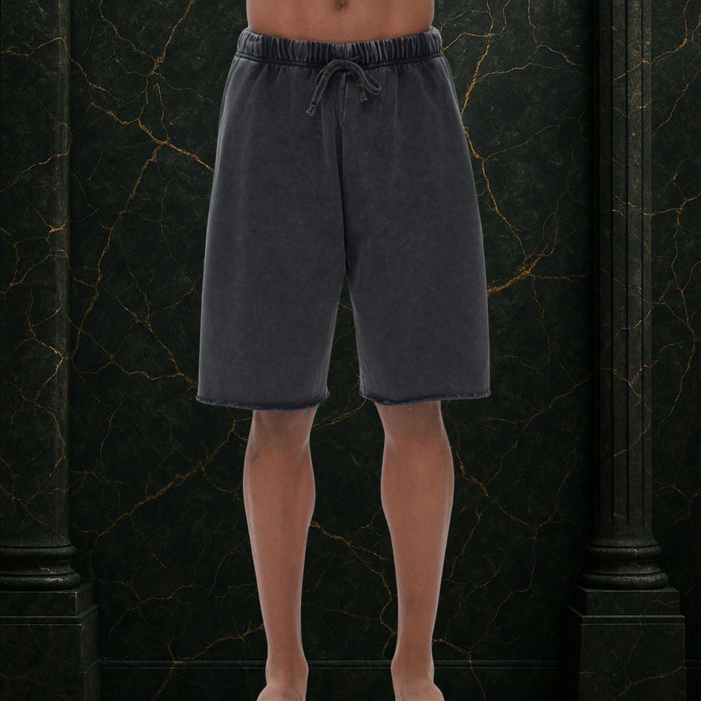 Infinity Brotherhood Shorts – 364 GSM Washed Black