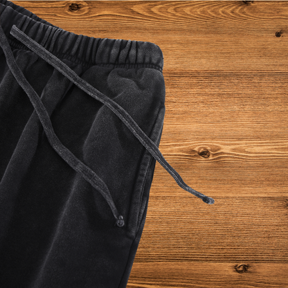 Infinity Brotherhood Shorts – 364 GSM Washed Black